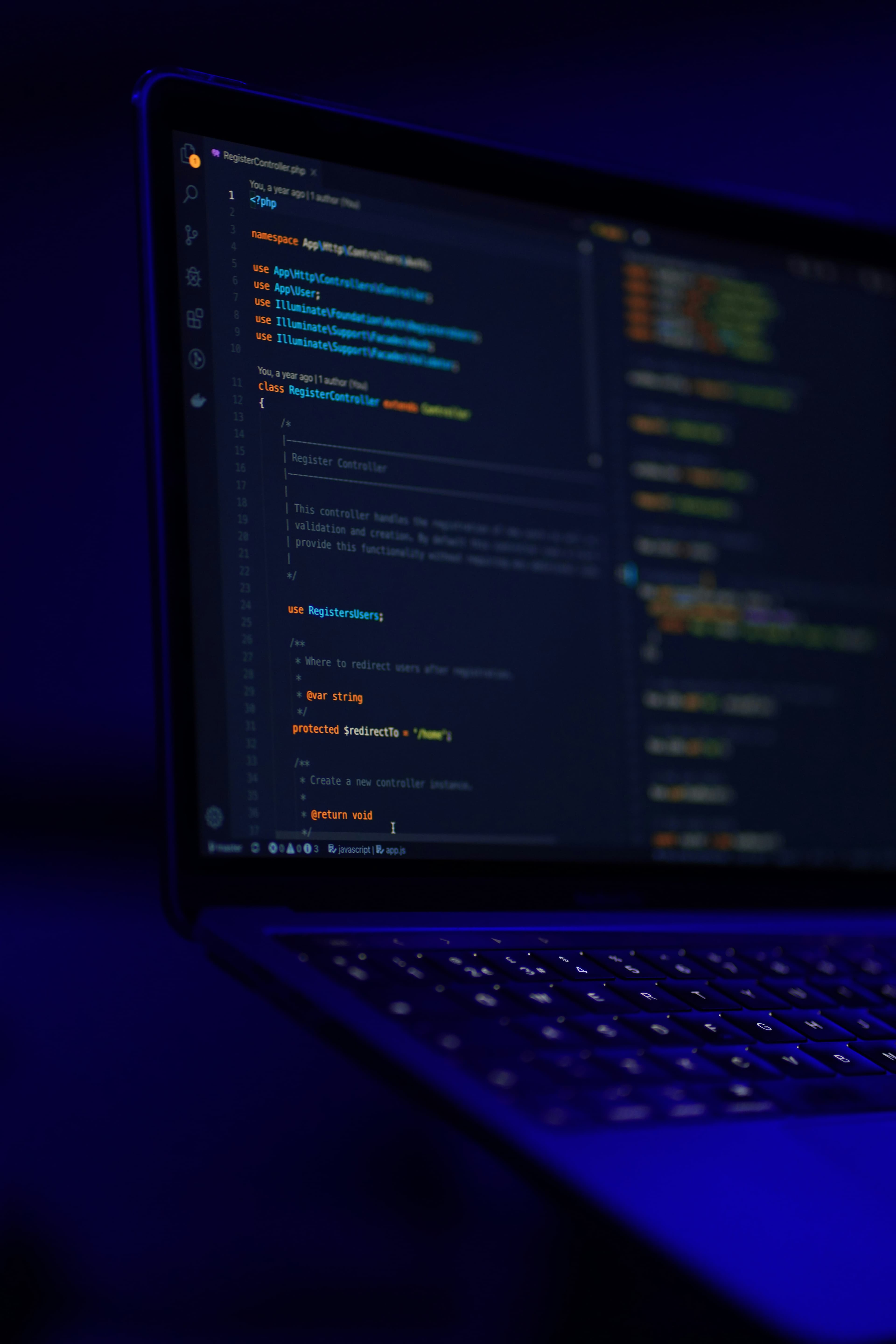 coding workspace dark